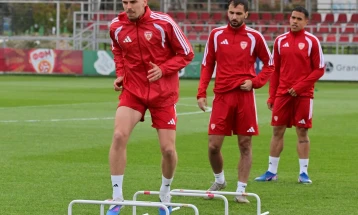 Македонските фудбалери ги почнаа подготовките за мундијалските баражи