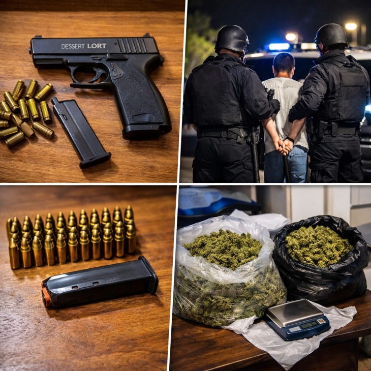 Bastisje në Strugë, në Kërçovë dhe në Ohër, gjenden armë, municion dhe marihuanë, privohen nga liria katër persona