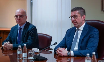 Mickoski discusses economic partnerships, EU integration at meeting with German ambassadors in region