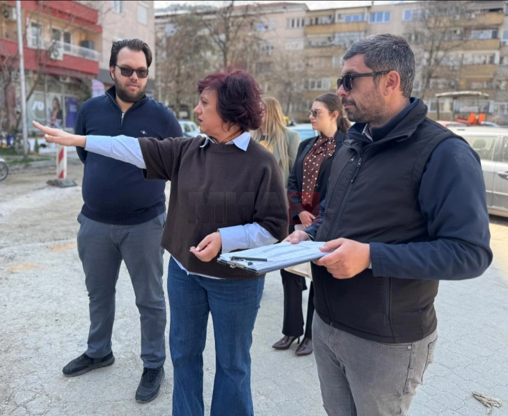 Градоначалничката Стаменкоска Трајкоска на увид: Се градат „Новопланирана улица-2“ и „Пристапна улица-2“ во Расадник