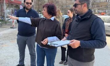 Градоначалничката Стаменкоска Трајкоска на увид: Се градат „Новопланирана улица-2“ и „Пристапна улица-2“ во Расадник