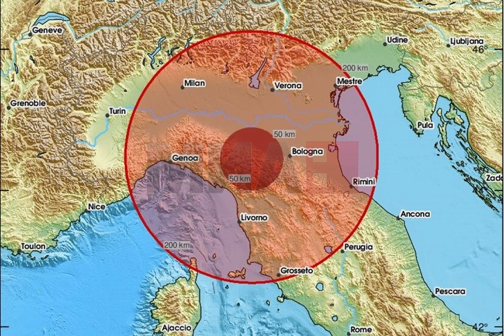 Një tërmet i fuqishëm godet pjesën veriore të Italisë