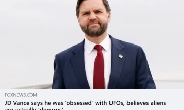 Џеј Ди Венс: Бев опседнат со НЛО, а верувам дека вонземјаните се всушност демони