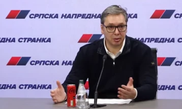 Српскиот претседател објави победа на СНС на вчерашните избори  во сите 10 локални самоуправи