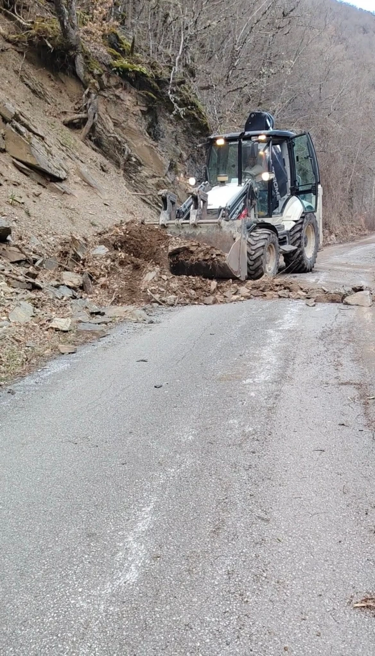 Расчистен и саниран локалниот пат кон село Тресонче