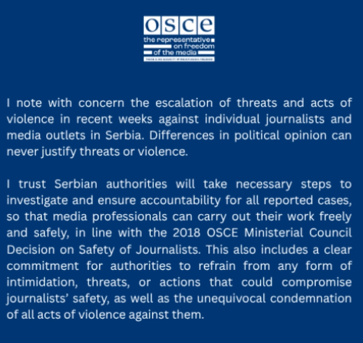 Реакции на ОБСЕ и на Конгресот на локални и регионални власти на СЕ за локалните избори во Србија