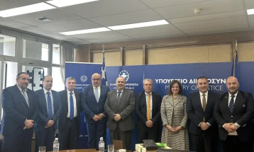 Костадиновски со работни средби во Атина: владеењето на правото и судската соработка во фокусот