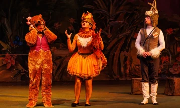 Изведба на детската интерактивна музичка претстава „Операта на шумските животни“