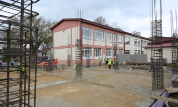 Увид во изградбата на нова училишна зграда при ООУ „Гоце Делчев“ Илинден