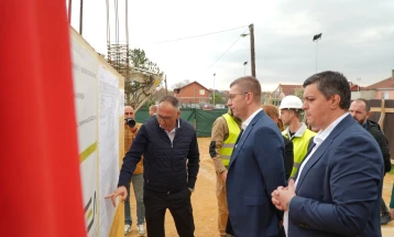 PM, education minister inspect construction works on new school building in Ilinden