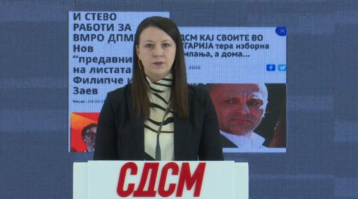 Младеновска:  Незадоволството кај граѓаните власта сака да го прикрие со дефокус и црни кампањи против СДСМ