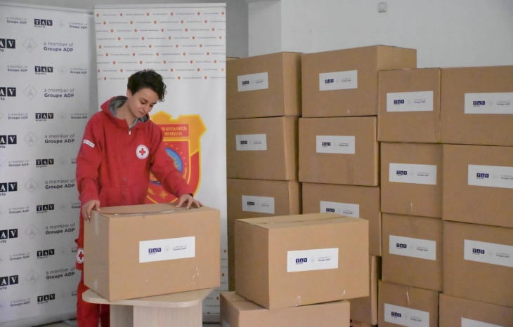 TAV Macedonia donates food packages and hygiene products to families at social risk from the Municipality of Ilinden for the twelfth year in a row