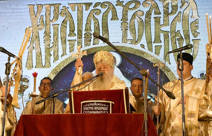 (Фотогалерија) Литургиска прослава на Христовото Воскресение – Велигден во Соборниот храм „Свети Климент Охридски“