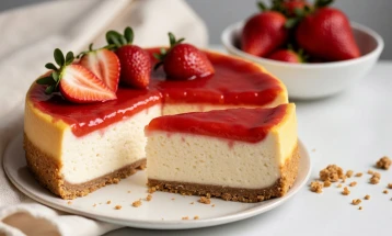 Чизкејк со јагоди